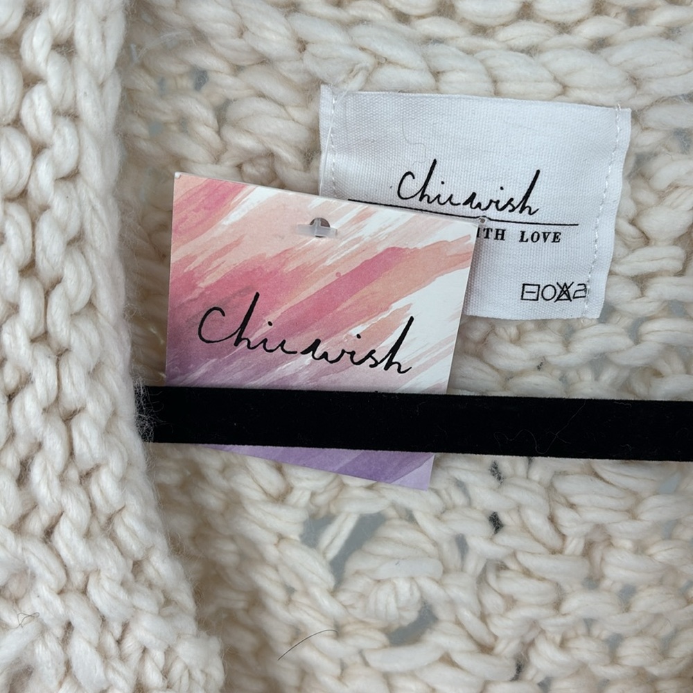 Chicwish‎ Cream Cardigan with Bobble Stitch Detail - Picture 4 of 9